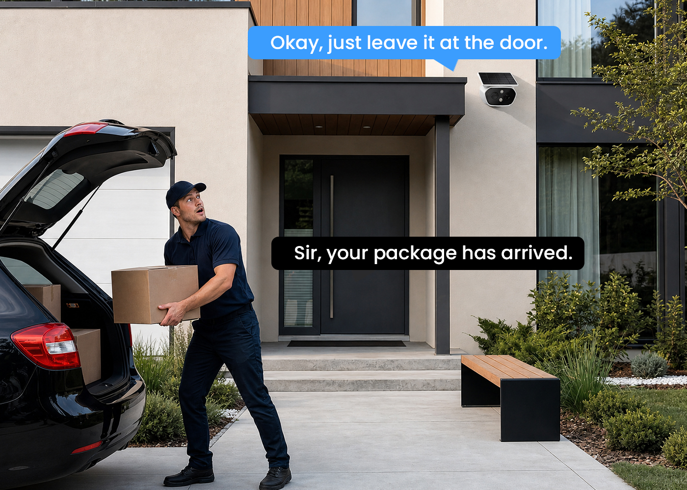 Talk to Visitors. Warn Off Intruders. From Anywhere.